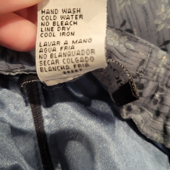 Sag harbor size 20w dark blue floral midi skirt - Picture 5 of 5